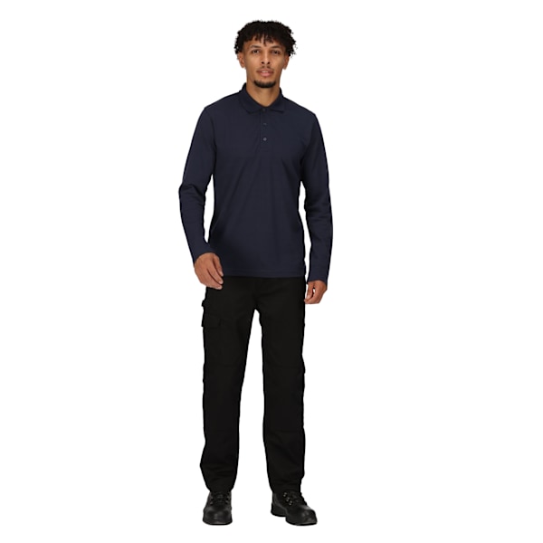 Regatta Professional Långärmad Pikétröja för Män 4XL Marinblå Navy 4XL