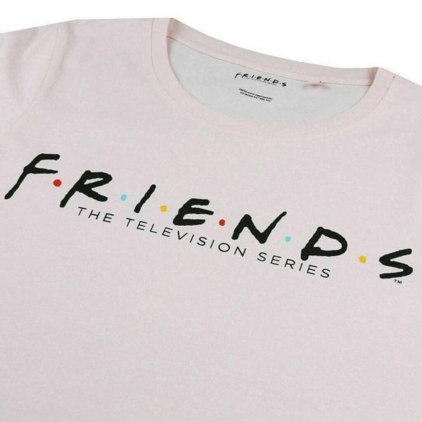 Friends Dam/Dam Logotyp Långärmad Lång Pyjamas Set M Rosa/ Pink/Grey/Black M