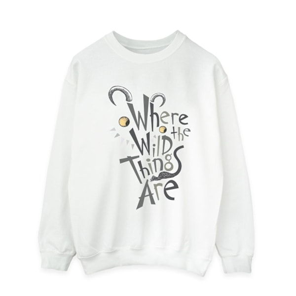 Where The Wild Things Are Herr Sweatshirt med Monster-logotyp XL Vit White XL