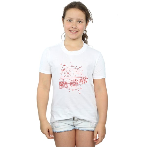 Star Wars Girls Death Star Sleigh Bomull T-shirt 5-6 år Vit White 5-6 Years