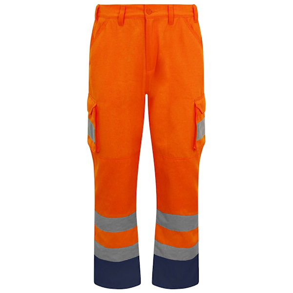 PRORTX Herr Hi-Vis Cargo Byxor 4XL R Hi Vis Orange Hi Vis Orange 4XL R