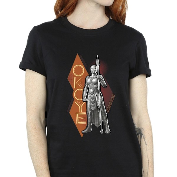 Marvel Dam/Damer Wakanda Forever Okoye Stance Bomull Boyfriend T-Shirt S Svart Black S