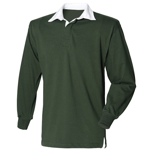 Front Row Herr Långärmad Sports Rugby Tröja XL Flaskgön Bottle Green XL