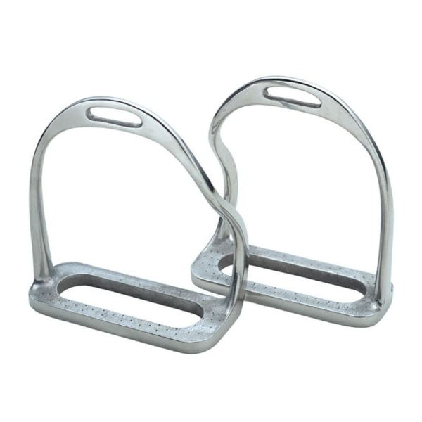 Shires Safety Horse Bent Bent Stigbyglar 4in Silver Silver 4in