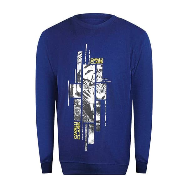 Cavalli Class Unisex Vuxen Splintered Tiger Tröja M Iris Blå Iris Blue M