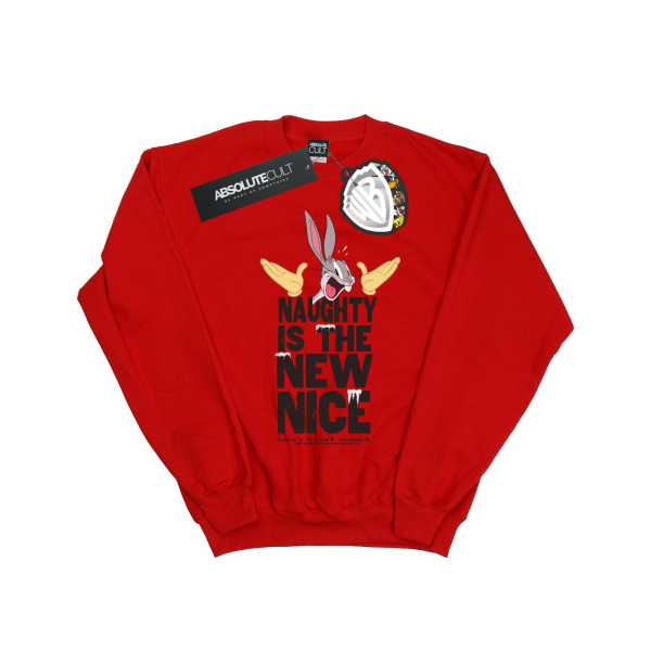 Looney Tunes Mens Naughty Is The New Nice Sweatshirt 3XL Röd Red 3XL