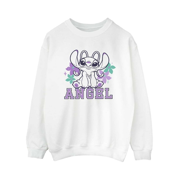 Disney Dam/Kvinnor Lilo & Stitch Angel Sweatshirt XL Vit White XL