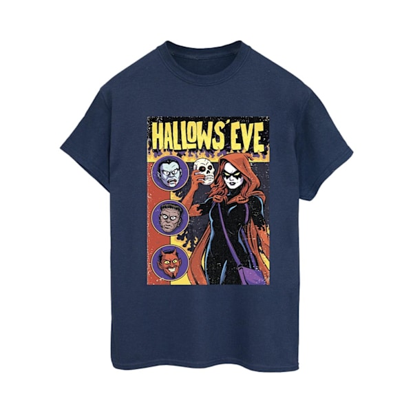 Marvel Womens/Ladies Hallows Eve Comic Cover Cotton Boyfriend T Navy Blue 4XL