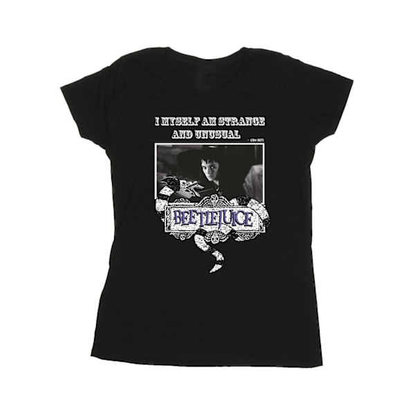 Beetlejuice Dam T-shirt \"Strange And Unusual\" i Bomull, Strl M Black M