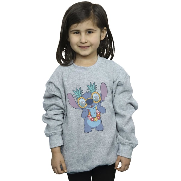 Disney Girls Lilo And Stitch Tropical Fun Sweatshirt 3-4 år Sports Grey 3-4 Years