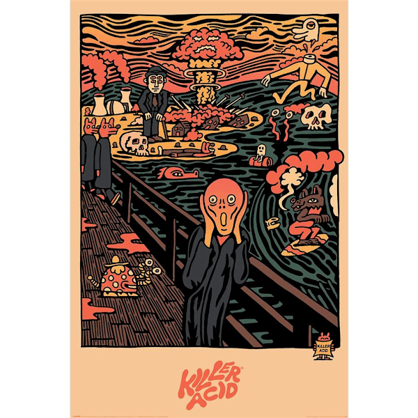 Killer Acid Scream Poster 91,5 cm x 61 cm x 0,1 cm Flerfärgad Multicoloured 91.5cm x 61cm x 0.1cm