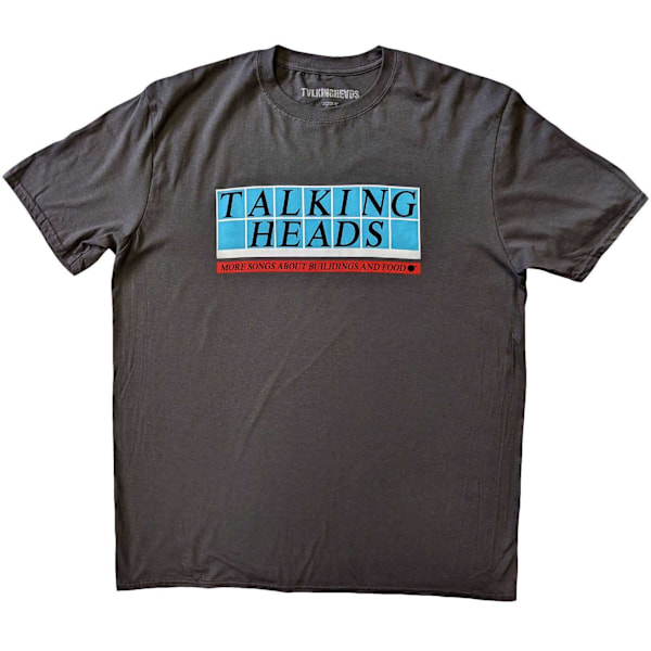 Talking Heads Unisex Adult Tile Cotton Logo T-Shirt L Charcoal Charcoal Grey L