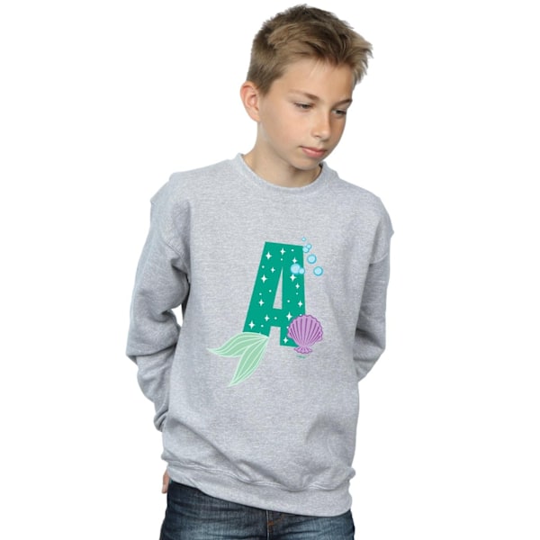 Disney Boys Alphabet A Is For Ariel Sweatshirt 12-13 År Spor Sports Grey 12-13 Years