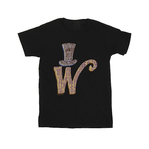 Willy Wonka Herr W Logotyp Hatt T-shirt 4XL Svart Black 4XL