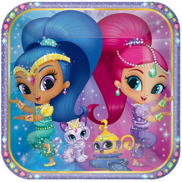 Shimmer And Shine Pappers Fyrkantiga Festplattor En Storlek Flerfärgad Multicoloured One Size