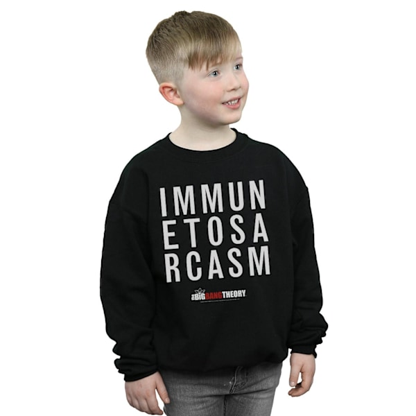 The Big Bang Theory Boys Immune To Sarcasm Sweatshirt 7-8 År Black 7-8 Years