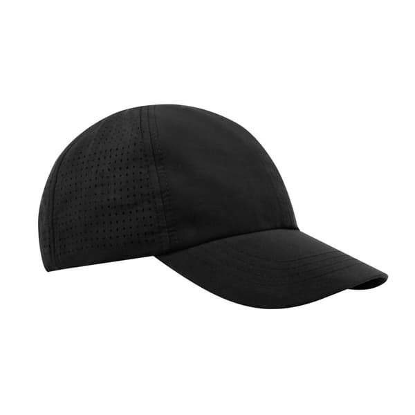 Elevate NXT Mica Recycled 6 Panel Cool Fit Cap One Size Solid B Solid Black One Size