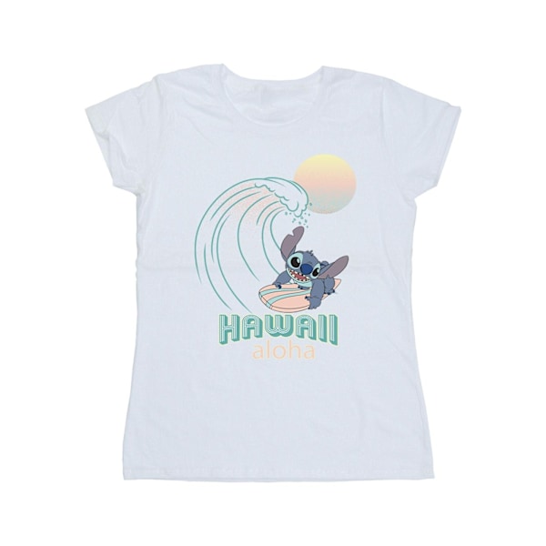 Disney Dam/Kvinnor Lilo Och Stitch Hawaii Bomull T-Shirt S Vit White S