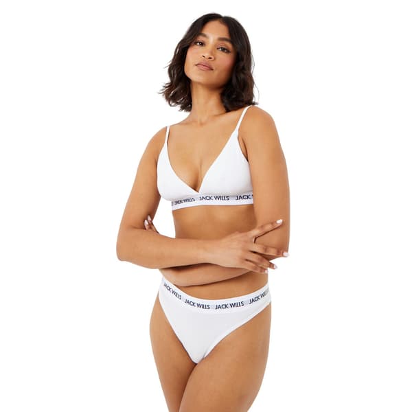Jack Wills Dam/Dam Biddstone Bralette (2-pack) 6 UK Vit White 6 UK