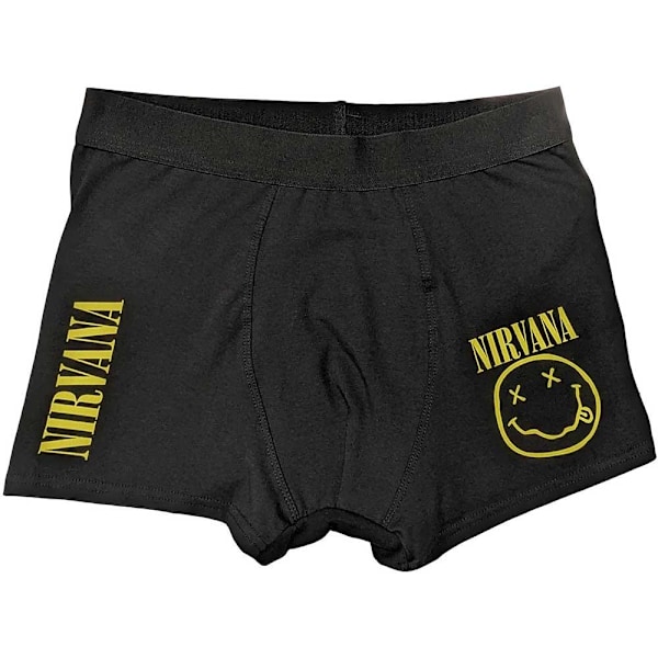 Nirvana Unisex Adult Smile Boxer Shorts XL Svart Black XL