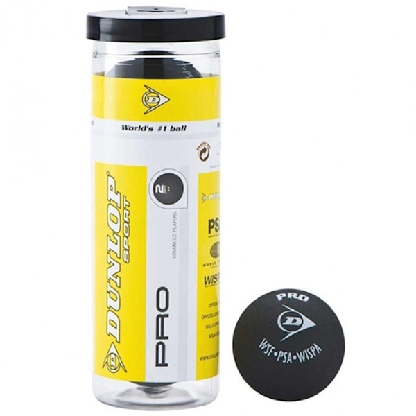 Dunlop Squashbollar (3-pack) One Size Svart/Vit Black/White One Size