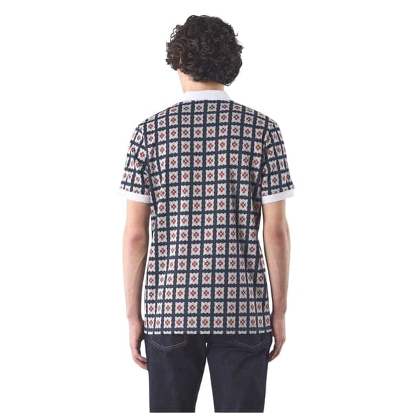 Pretty Green Timperley geometrisk pikétröja för män S flerfärgad Multicoloured S