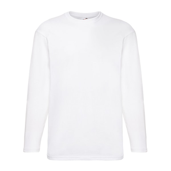 Fruit of the Loom Mens Valueweight Long-Sleeved T-Shirt XXL Vit White XXL