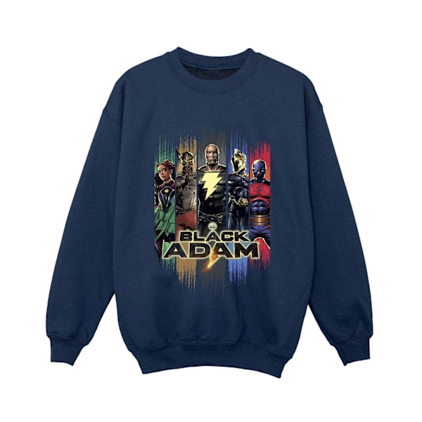 DC Comics Boys Black Adam JSA Komplett Grupp Sweatshirt 5-6 År Navy Blue 5-6 Years