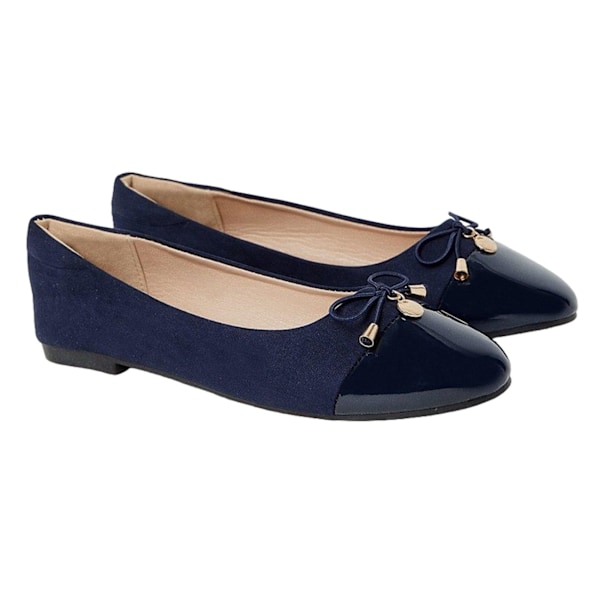 Good For The Sole Dam/Dam Tash Comfort Toe Cap Pumps 6 UK Navy 6 UK