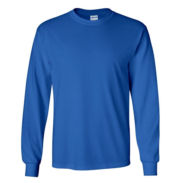 Gildan Herr Enfärgad Rund Halsad Ultra Cotton Långärmad T-shirt S Royal S