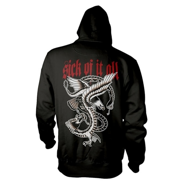 Sick Of It All Unisex Vuxen Örn Hoodie S Svart Black S