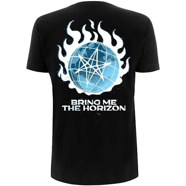 Bring Me The Horizon Unisex Vuxen Globe Bomull T-Shirt M Svart Black M
