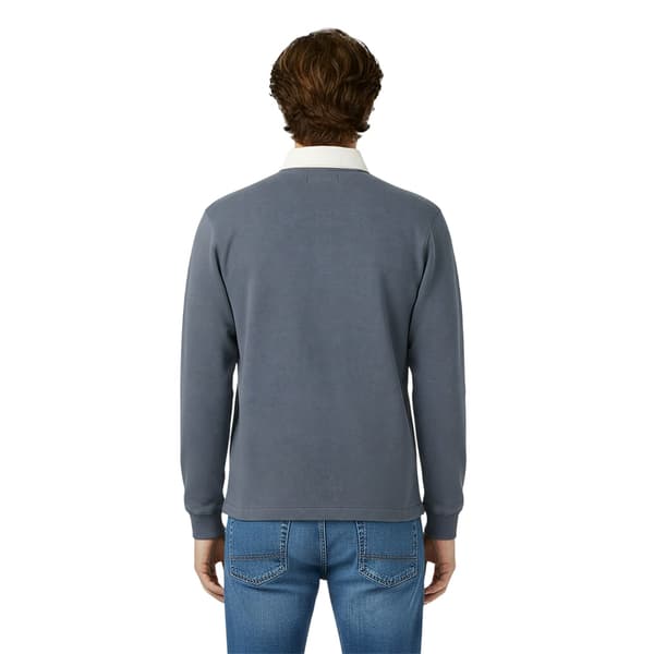 Jack Wills Herr Jersey Krage Avslappnad Passform Långärmad Rugby Indigo S