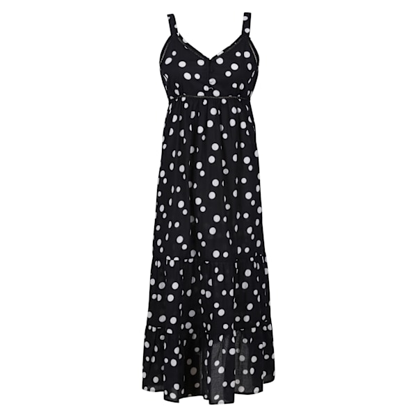 Regatta Dam/Kvinnor Gazania Polka Dot Lätt Casual Klänning Black/White 10 UK