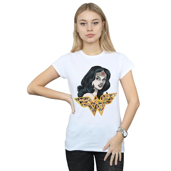 DC Comics Dam/Kvinnor Wonder Woman Retro Collage Bomull T-shirt White S