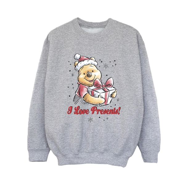Disney Boys Winnie The Pooh Love Presents Sweatshirt 7-8 år Navy Blue 7-8 Years
