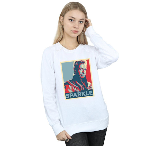 Marvel Dam/Kvinnor Thor Ragnarok Grandmaster Sparkle Sweatshirt White S