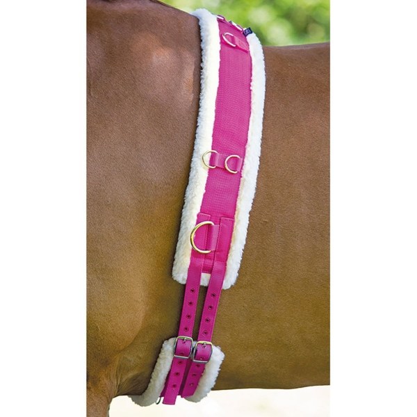 Shires Fleece Vaddering Nylon Häst Lunging Roller Pony Hallon Raspberry Pony