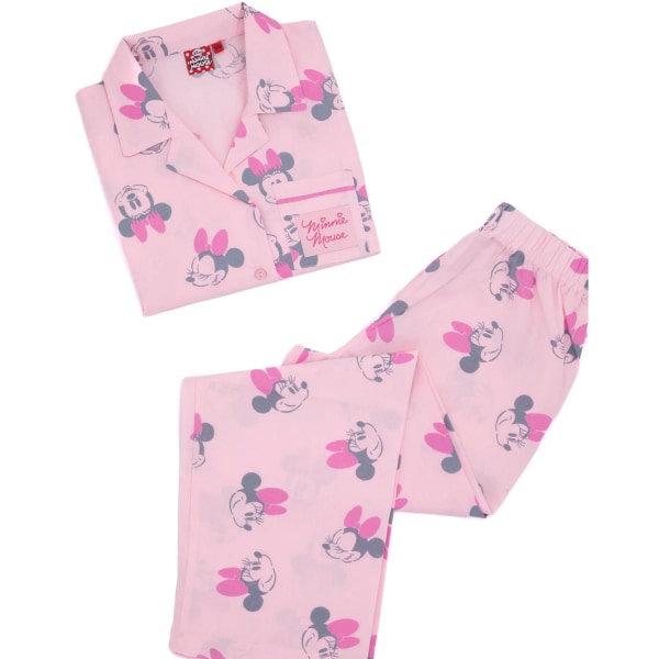 Disney Girls Minnie Mouse Kortärmad Pyjamas Set 7-8 Years Pi Pink 7-8 Years