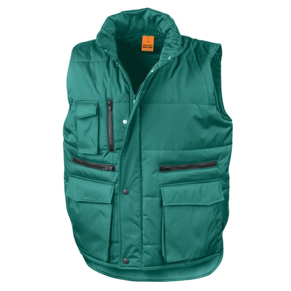 WORK-GUARD by Result Herr Lance Ripstop Body Warmer L Flaskgrön Bottle Green L