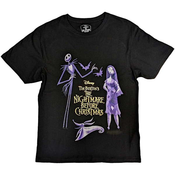 Nightmare Before Christmas Unisex Vuxen Jack och Sally Karaktär Black/Purple XL