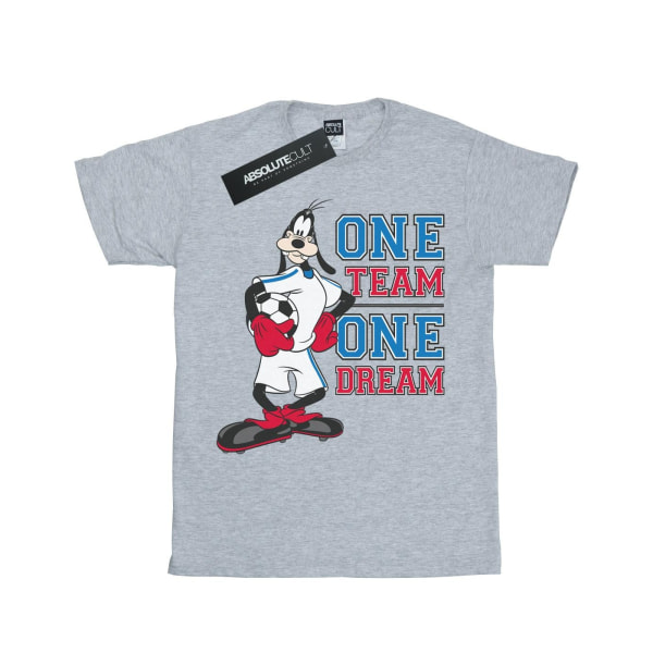 Disney Girls Goofy One Team One Dream Cotton T-shirt 12-13 år Sports Grey 12-13 Years