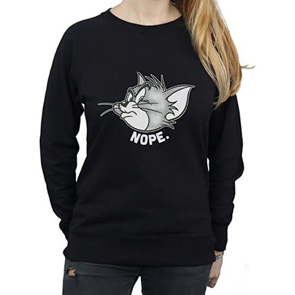 Tom och Jerry Dam/Dam Nope Face Sweatshirt XL Svart Black XL