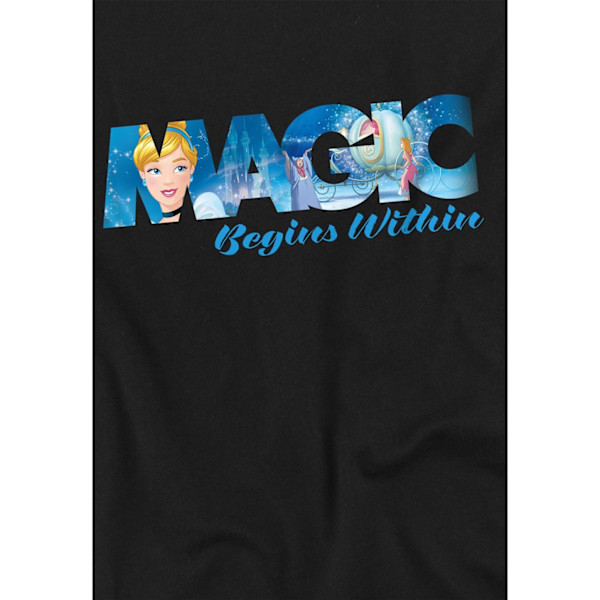 Askungen Barn/Kids Magic Begins Within T-Shirt 5-6 År Black 5-6 Years