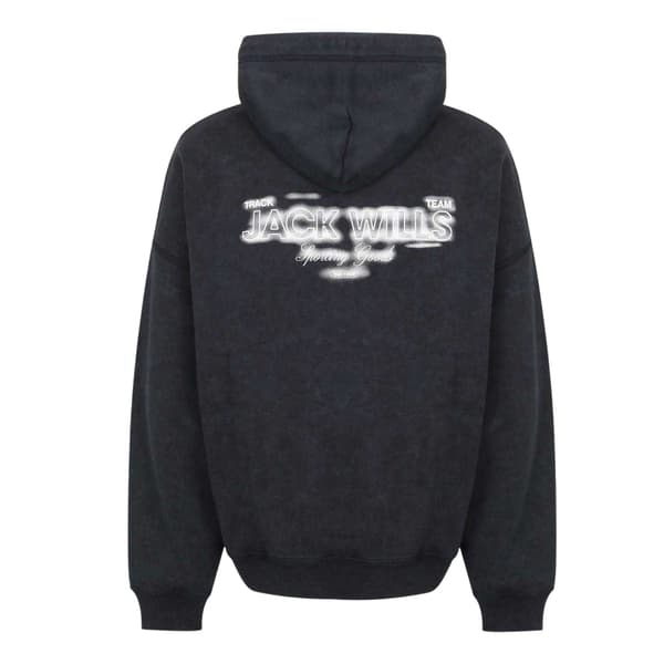 Jack Wills Herr Script Långärmad Hoodie S Svart Black S