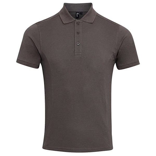 Premier Mens Coolchecker Plus Piqu Polo Shirt L Mörkgrå Dark Grey L