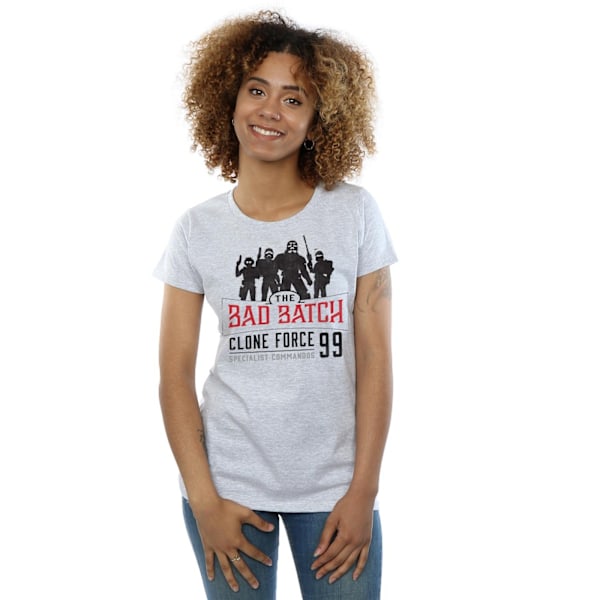 Star Wars Dam/Damer The Bad Batch Clone Force 99 Bomull T-S Sports Grey S