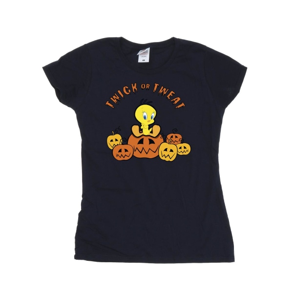Looney Tunes Twick eller Tweat T-shirt i bomull för dam/dam L Marinblå Navy Blue L