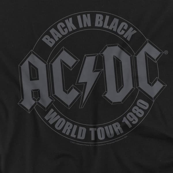 AC/DC Herr Tour Emblem T-Shirt S Svart Black S