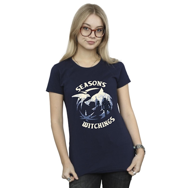 Netflix Dam/Dam The Witcher Jul Wolf Bomull T-shirt Navy Blue M